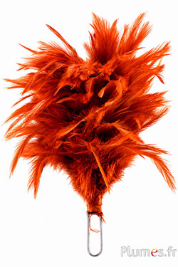 Pennacchio gallo con anello - altezza 20 cm - dorato azteco